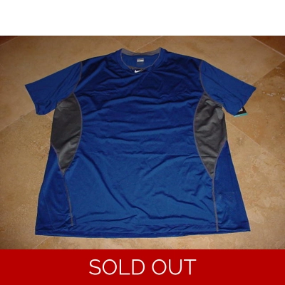 Nike Pro Combat Dri-Fit Compression Shirt Royal Blue Gray 3XL